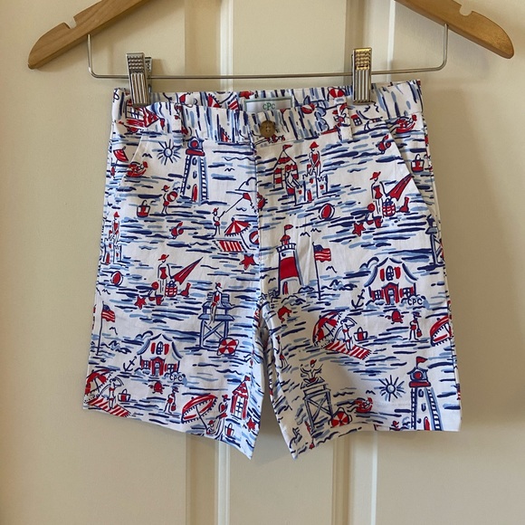 CPC Childrenswear Boy’s Red White & Blue Shorts Size 5 Beach Lighthouse - Picture 3 of 4